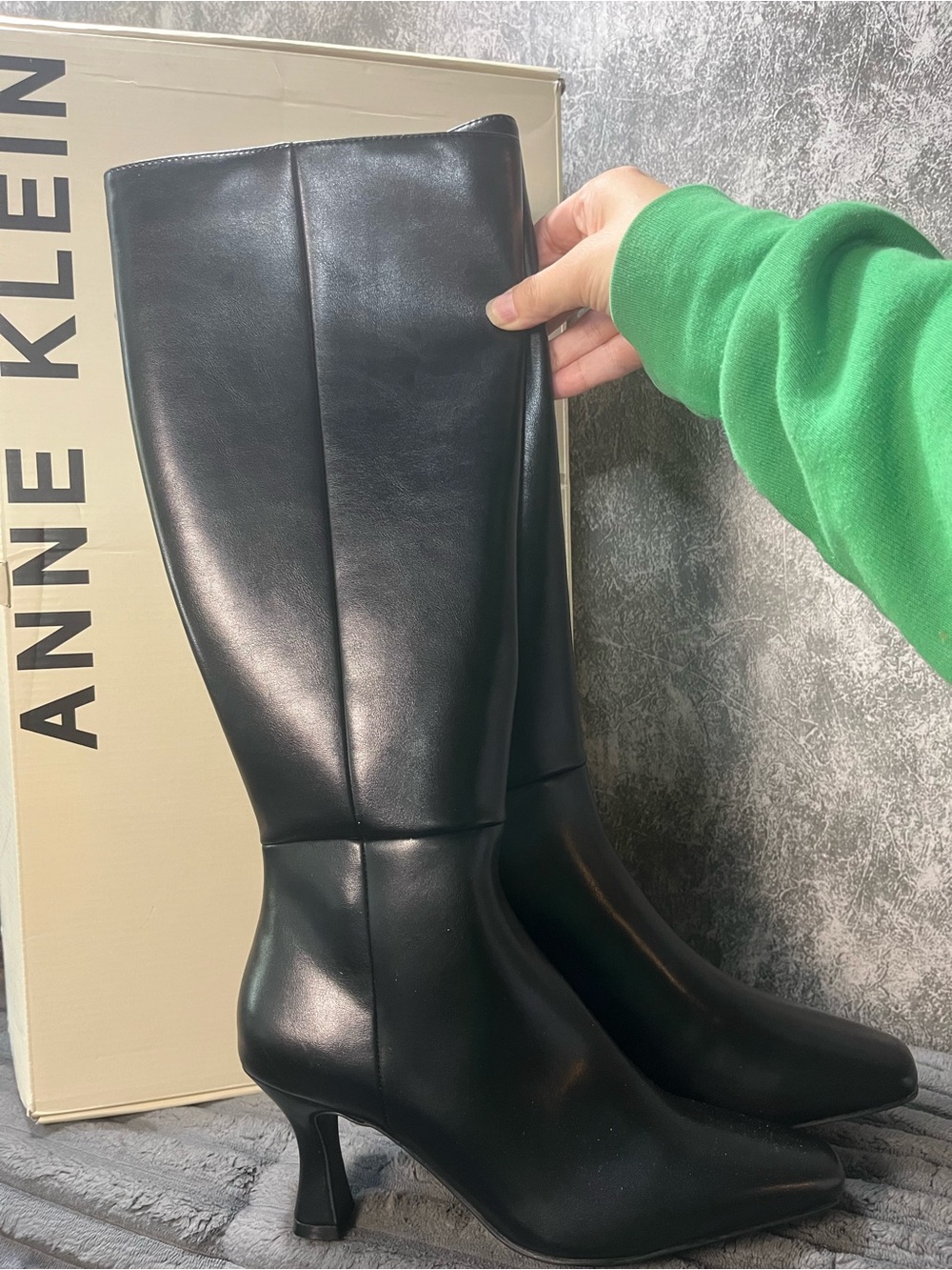 Anne Klein Knee-high heeled kitten heel boots new in box
